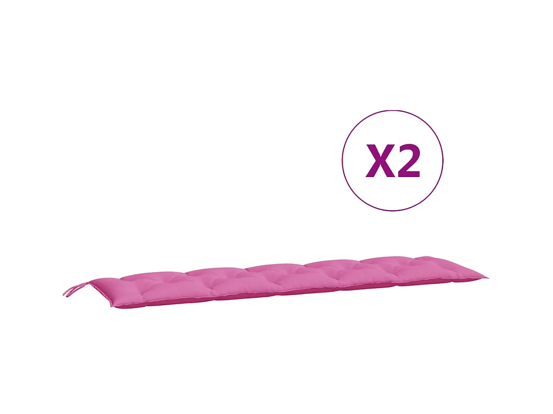 Tuinbankkussens 2 st oxford stof roze NL255368