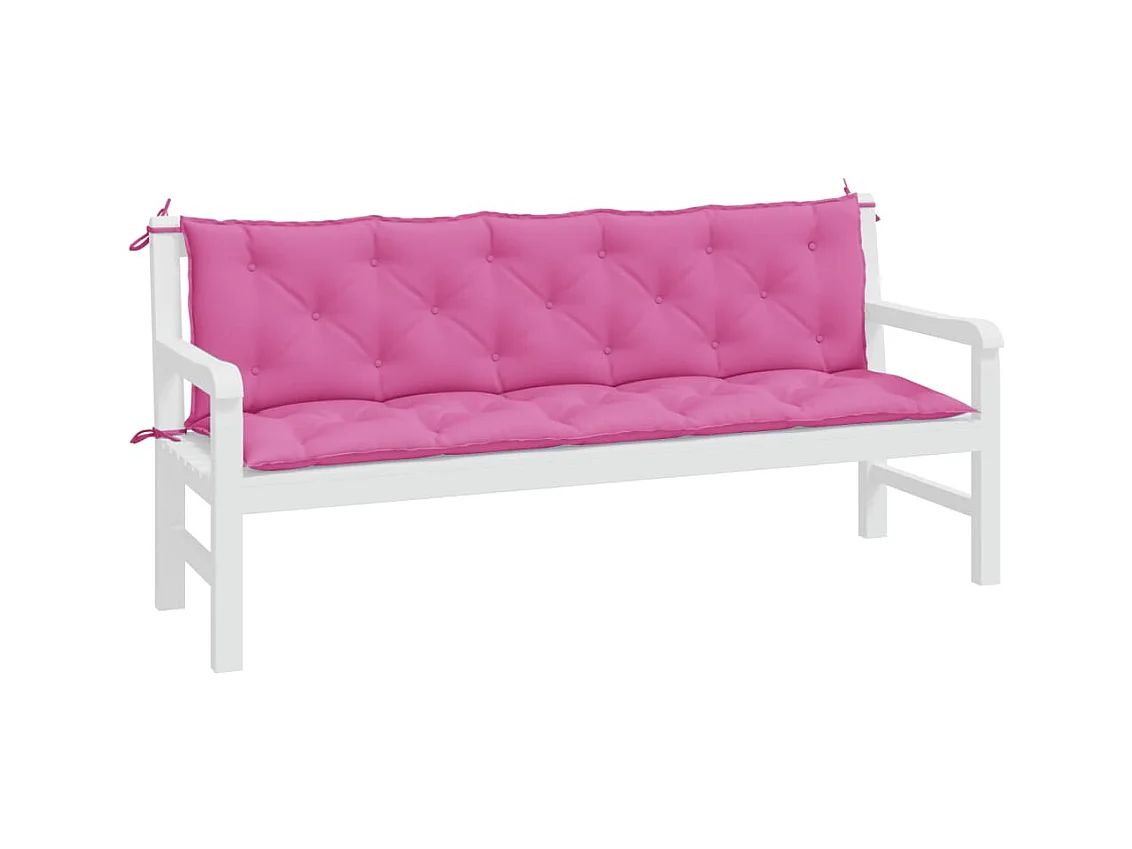 Tuinbankkussens 2 st oxford stof roze NL255368