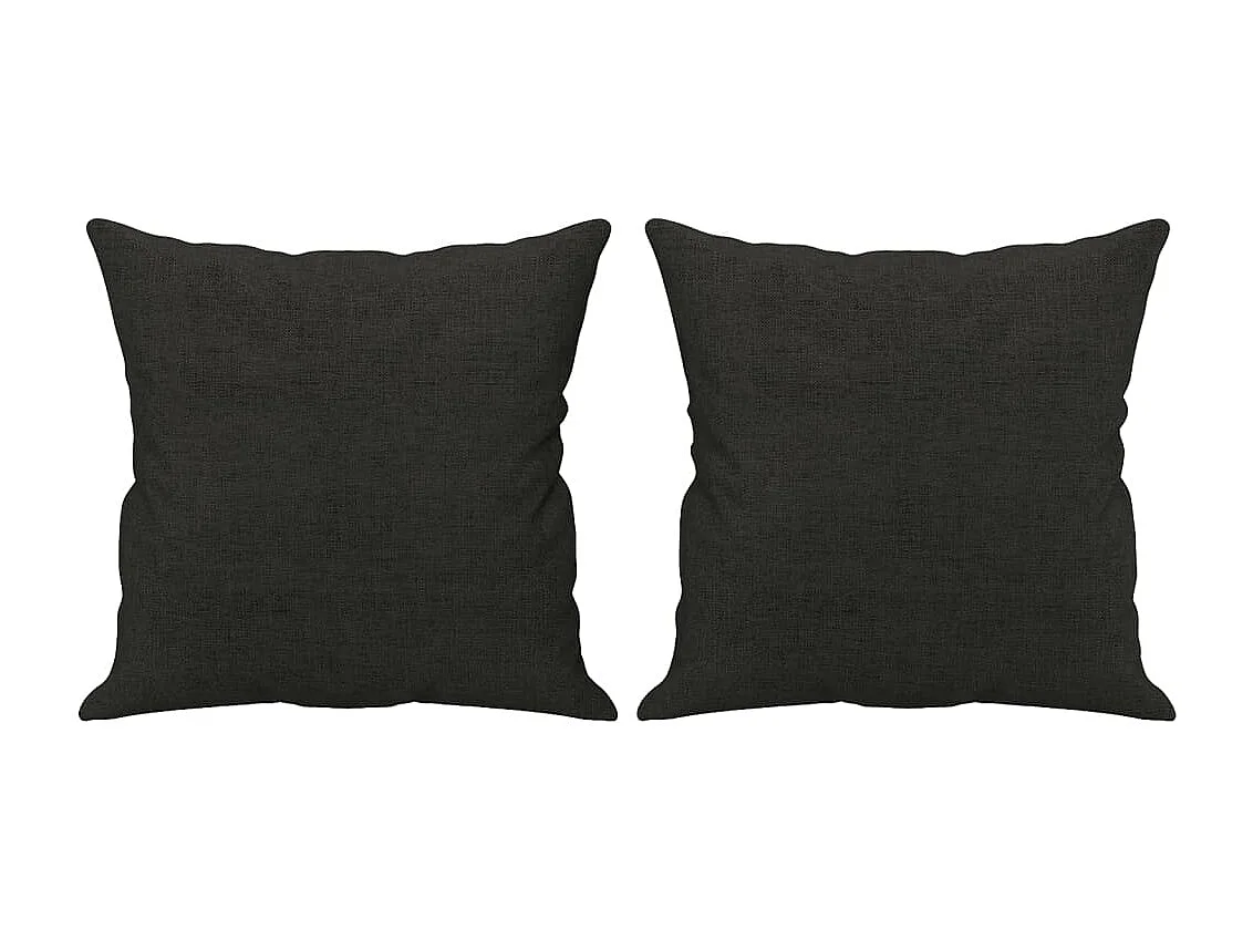 Cojines decorativos 2 uds tela negro 40x40 cm ES273117