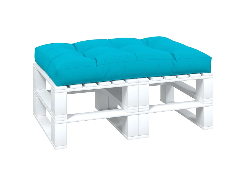 Coussin de palette turquoise 120x80x12 cm tissu OFR36552