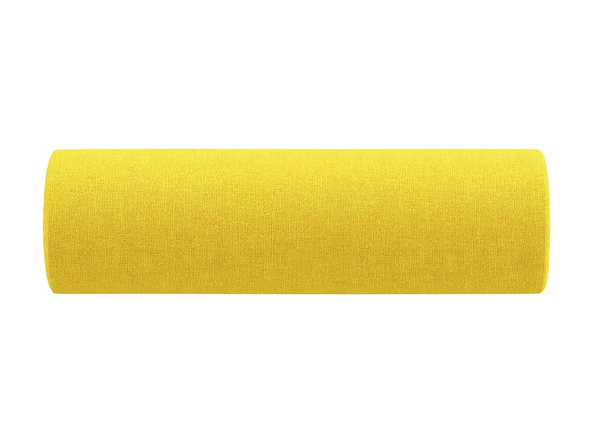 Coussins décoratifs 2 pcs Jaune clair Ø15x50 cm Tissu OFR34196