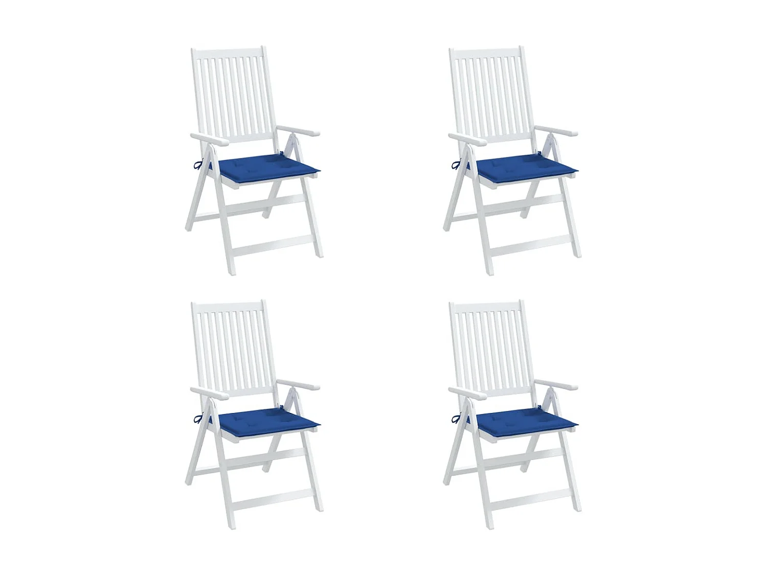 Coussins de chaise de jardin 4 pcs bleu royal 50x50x3 cm OFR98006
