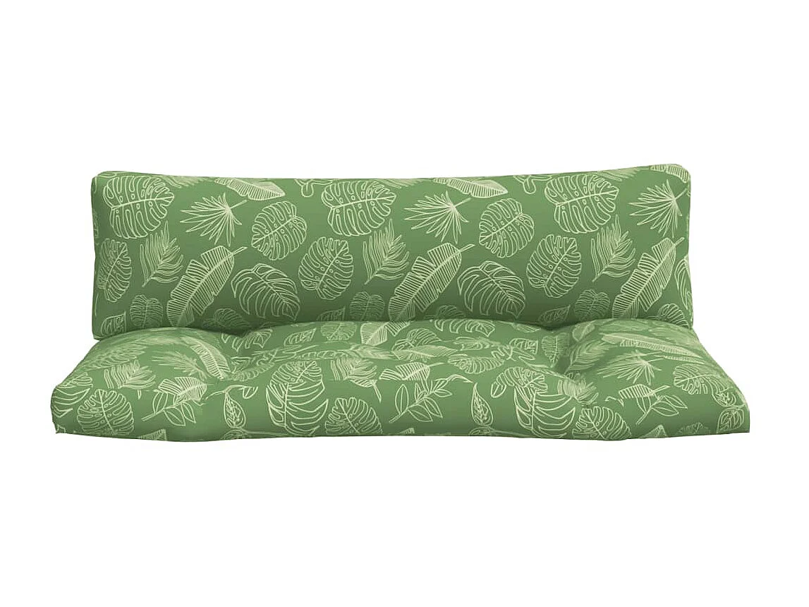 Coussins de palette 2 pcs motif de feuilles tissu Oxford OFR36666
