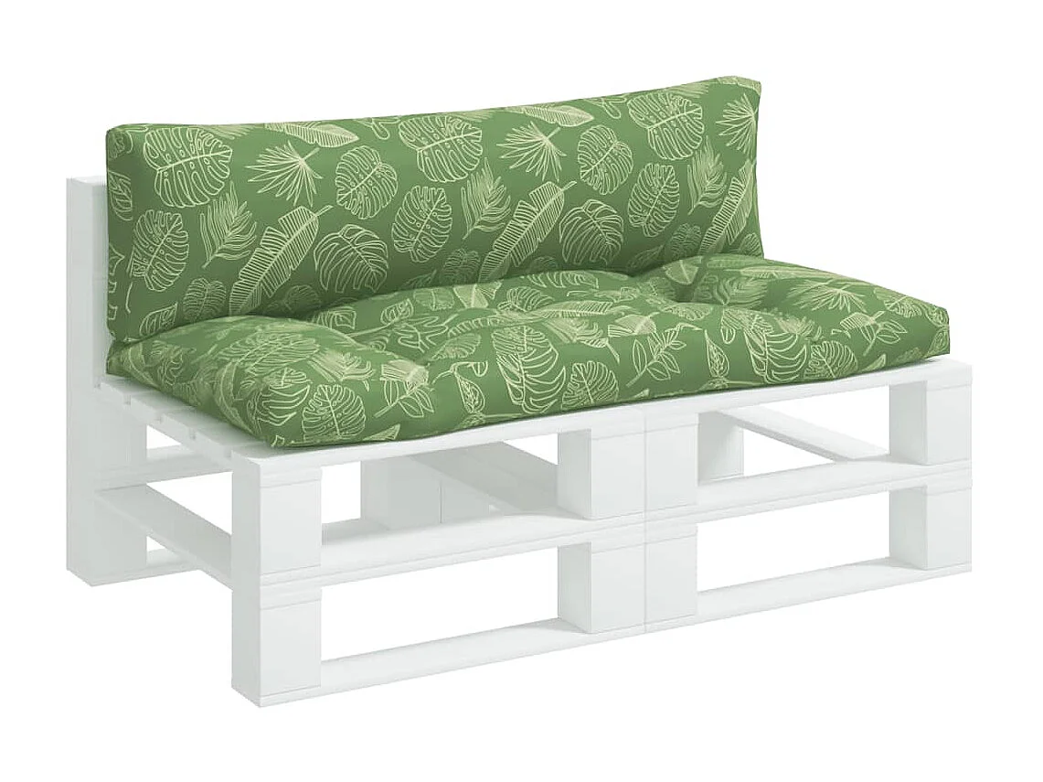 Coussins de palette 2 pcs motif de feuilles tissu Oxford OFR36666