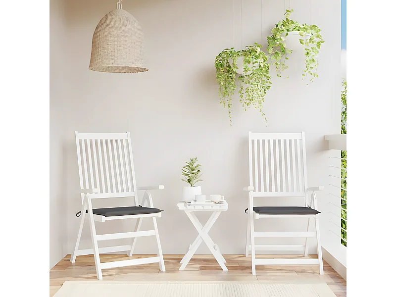 Tuinstoelkussens 2 st 50x50x3 cm oxford stof antracietkleurig NL982953