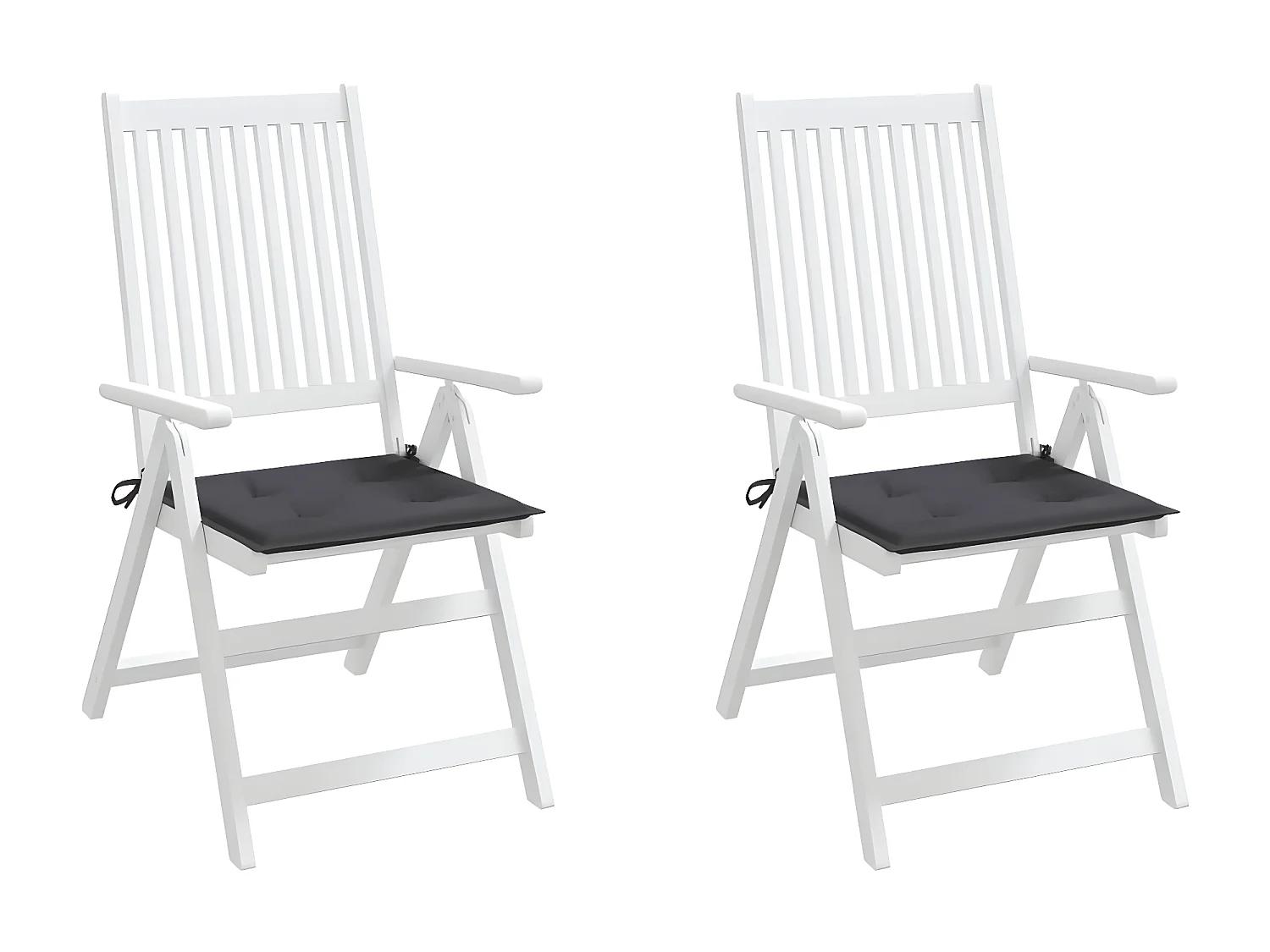 Coussins de chaise de jardin 2 pcs anthracite 50x50x3 cm OFR17339