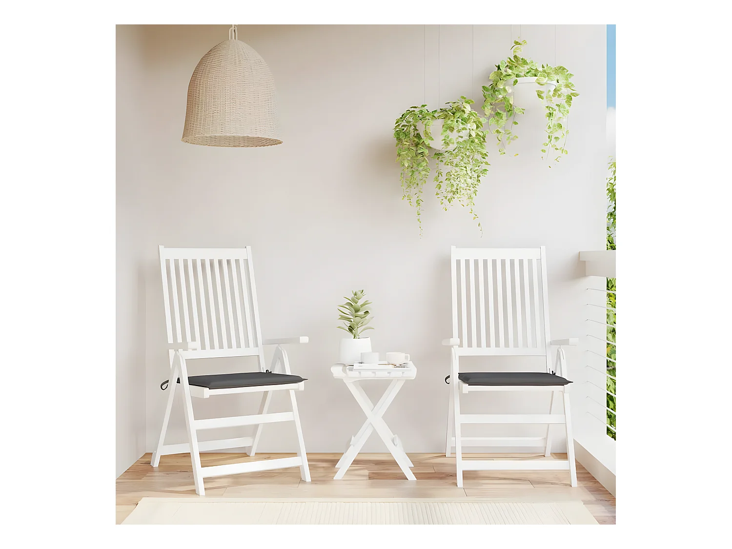 Coussins de chaise de jardin 2 pcs anthracite 50x50x3 cm OFR17339