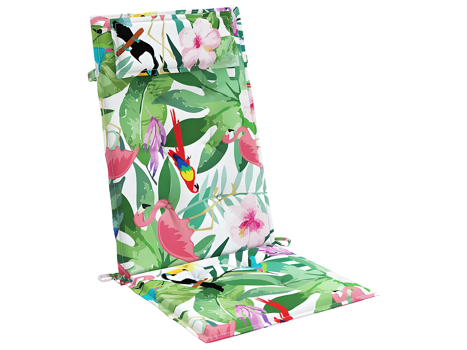 Coussins de chaise à dossier haut Lot de 4 multicolore OFR64991