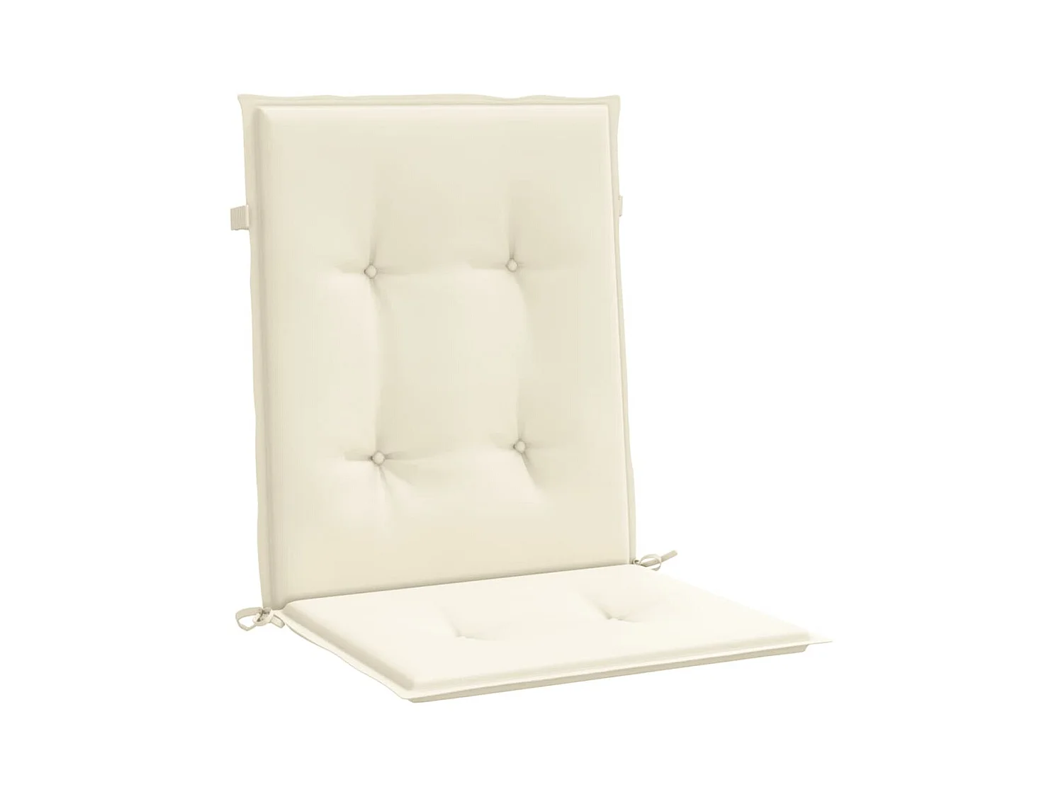 Cojín silla jardín respaldo bajo 6 uds tela Oxford crema ES930723