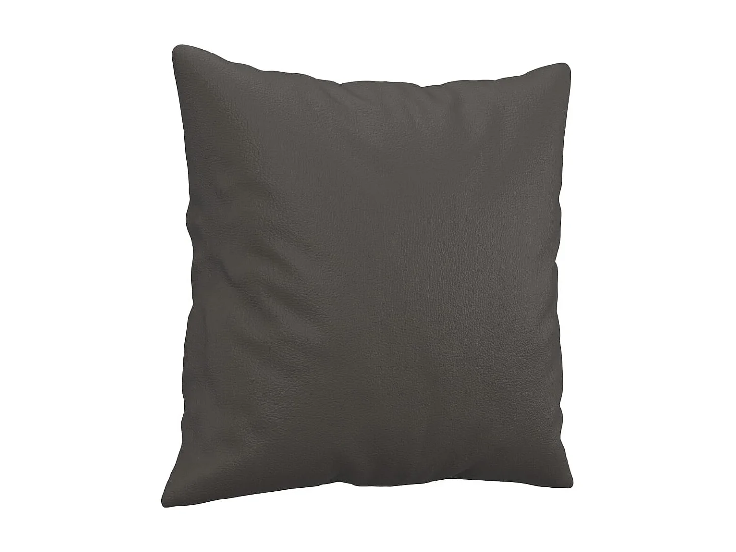 Coussins décoratifs 2 pcs Gris 40x40 cm Similicuir OFR40610