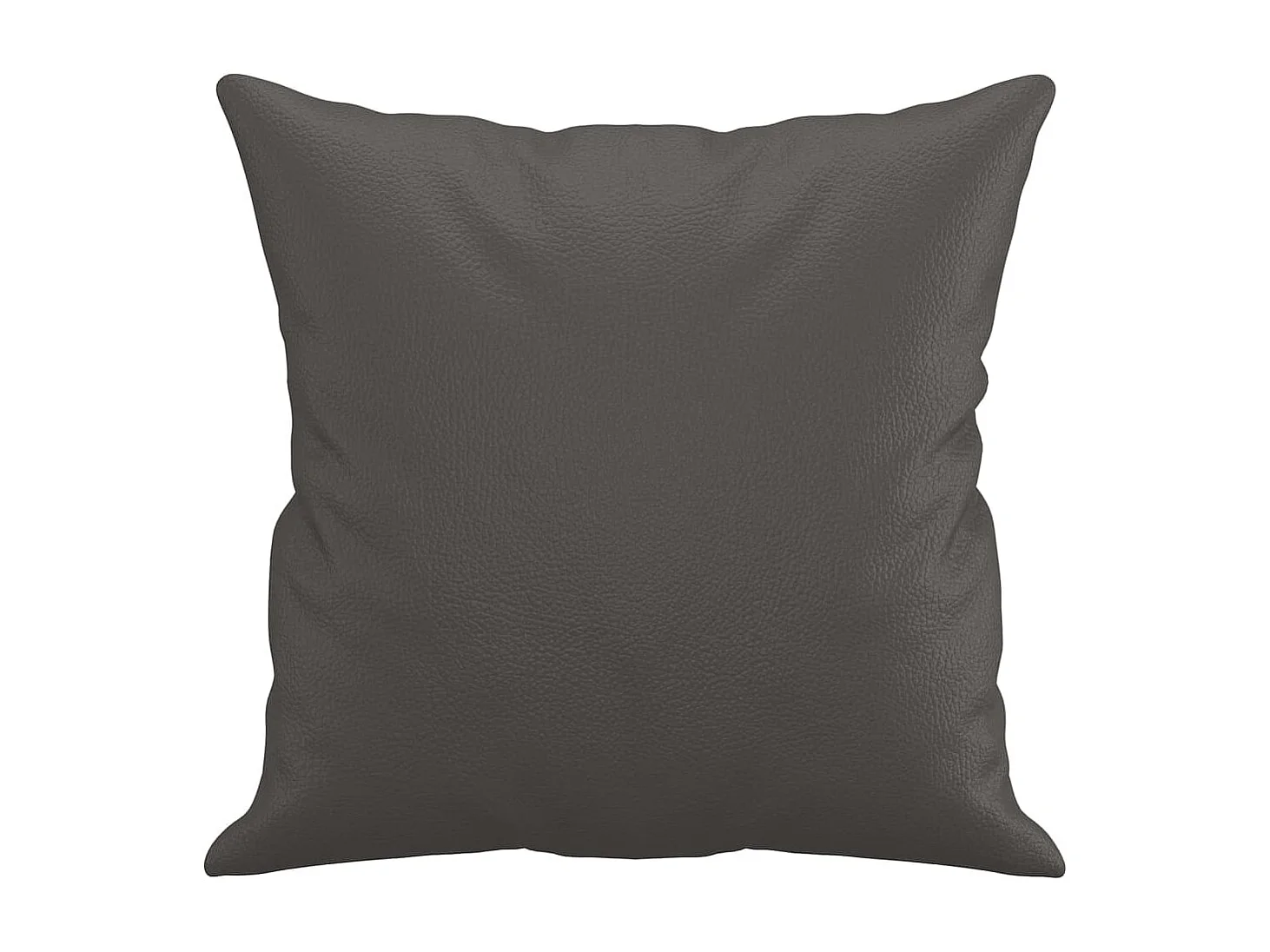 Coussins décoratifs 2 pcs Gris 40x40 cm Similicuir OFR40610