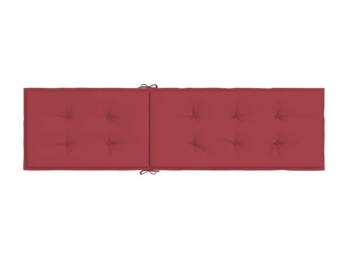 Coussin de chaise de terrasse rouge bordeaux (75+105)x50x3 cm OFR15029