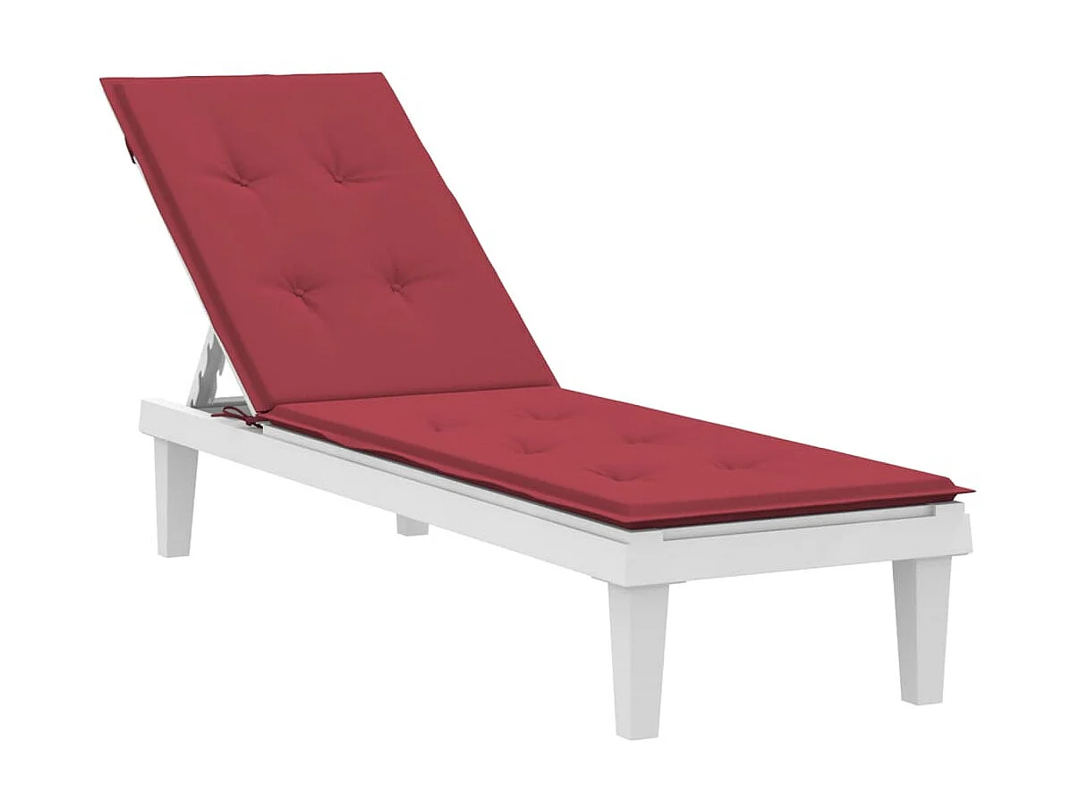 Coussin de chaise de terrasse rouge bordeaux (75+105)x50x3 cm OFR15029