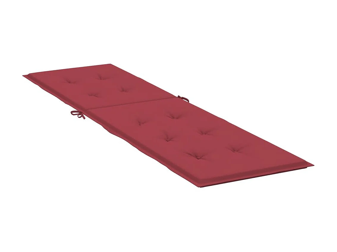 Coussin de chaise de terrasse rouge bordeaux (75+105)x50x3 cm OFR15029