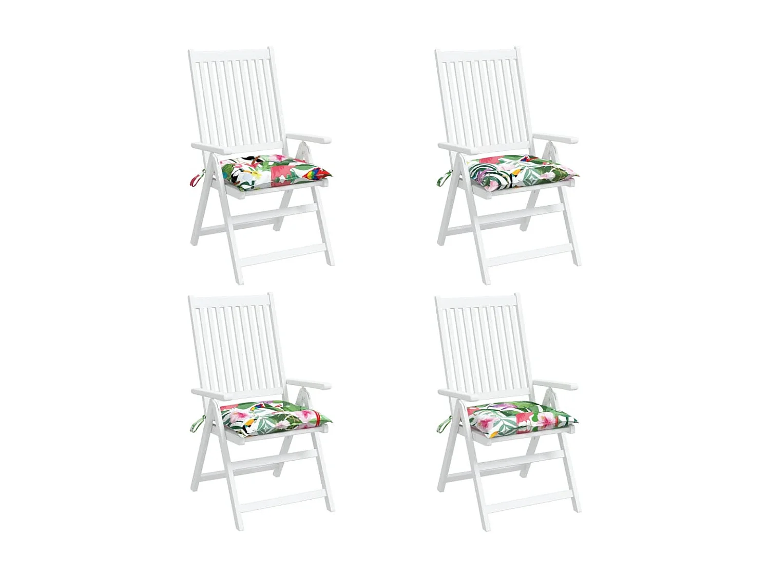 Coussins de chaise 4 pcs multicolore 50x50x7 cm tissu oxford OFR93240