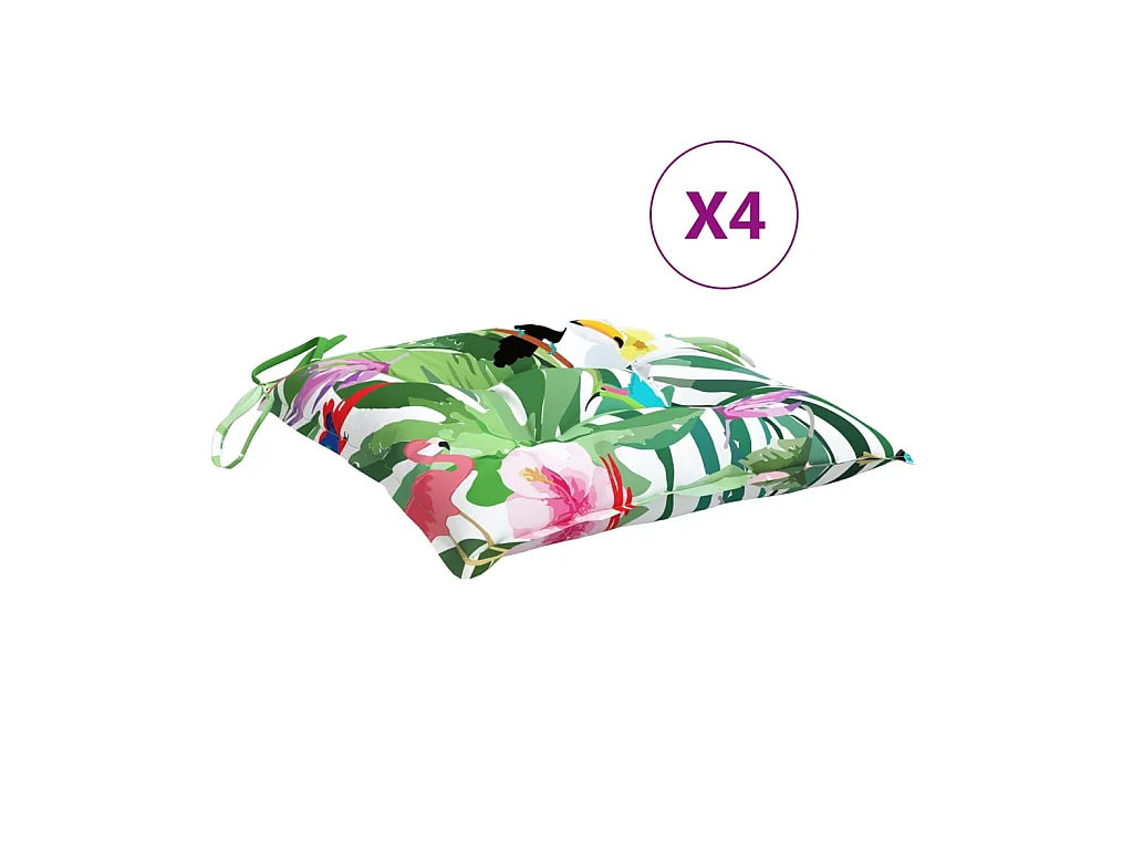 Cojines para silla 4 uds tela Oxford multicolor 50x50x7 cm ES735636