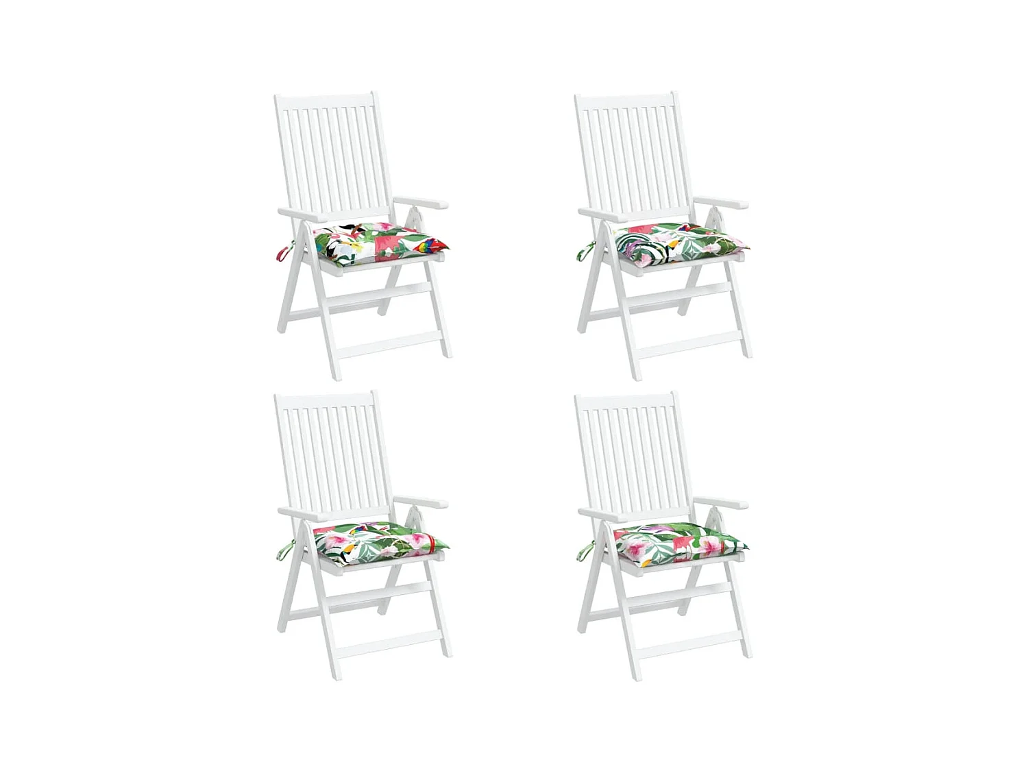 Cojines para silla 4 uds tela Oxford multicolor 50x50x7 cm ES735636