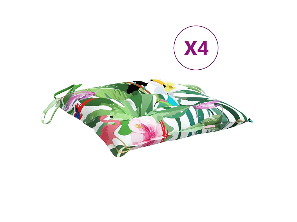 Almofadões p/ cadeira 4 pcs tecido oxford multicor PT854960