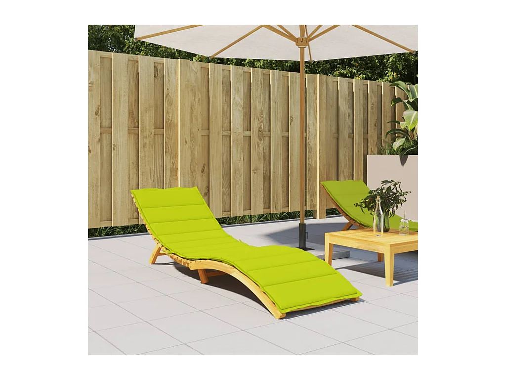 Coussin de chaise longue vert vif 200x50x3 cm tissu oxford OFR90166