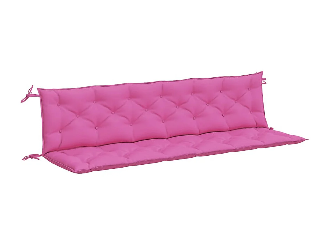 Coussins de banc de jardin Lot de 2 rose 200x50x7 cm tissu OFR73728