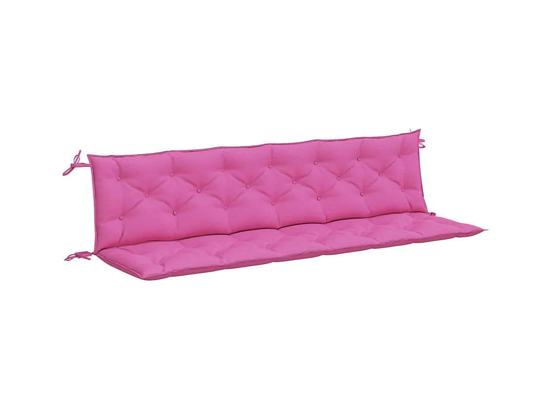 Almofadões p/ banco de jardim 2 pcs 200x50x7 cm tecido rosa PT485676