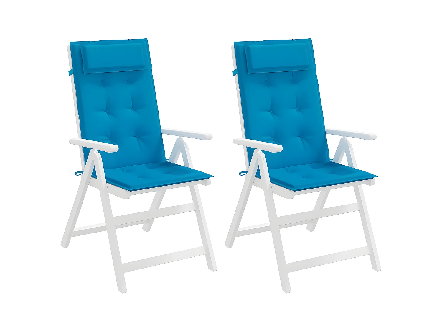 Coussins de chaise à dossier haut Lot de 2 bleu clair OFR10022