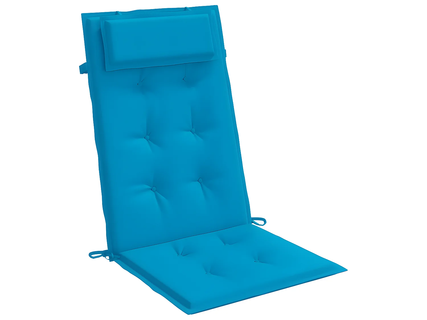 Cojines de silla con respaldo alto 2 uds tela Oxford azul claro ES958737