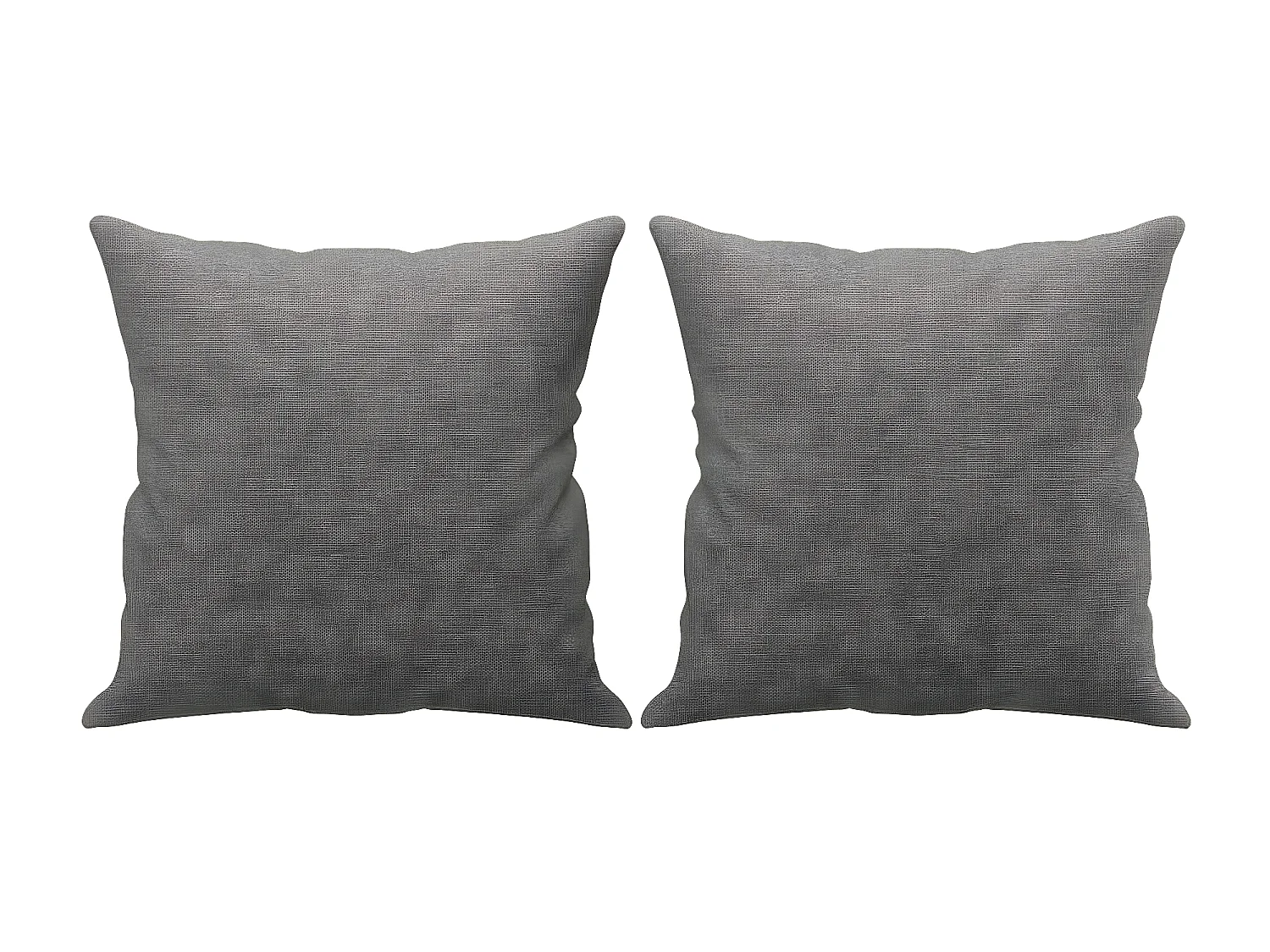 Coussins décoratifs 2 pcs Gris foncé 40x40 cm Tissu OFR68740