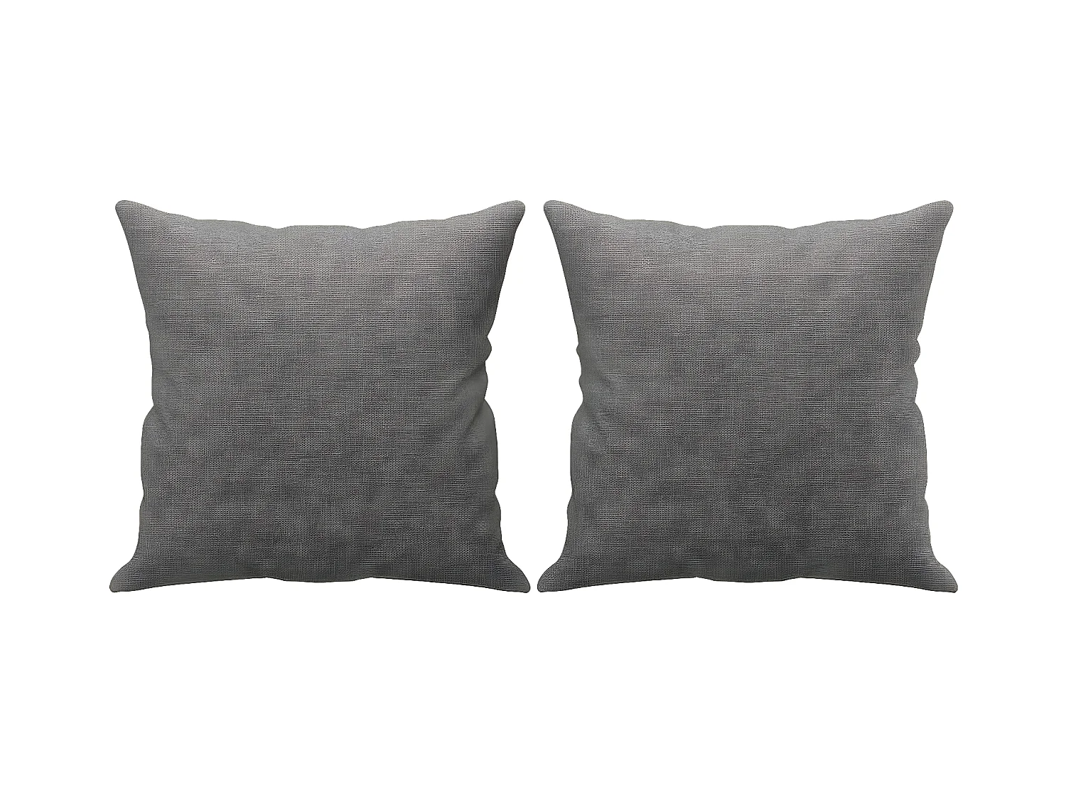 Cojines decorativos 2 uds tela gris oscuro 40x40 cm ES326404