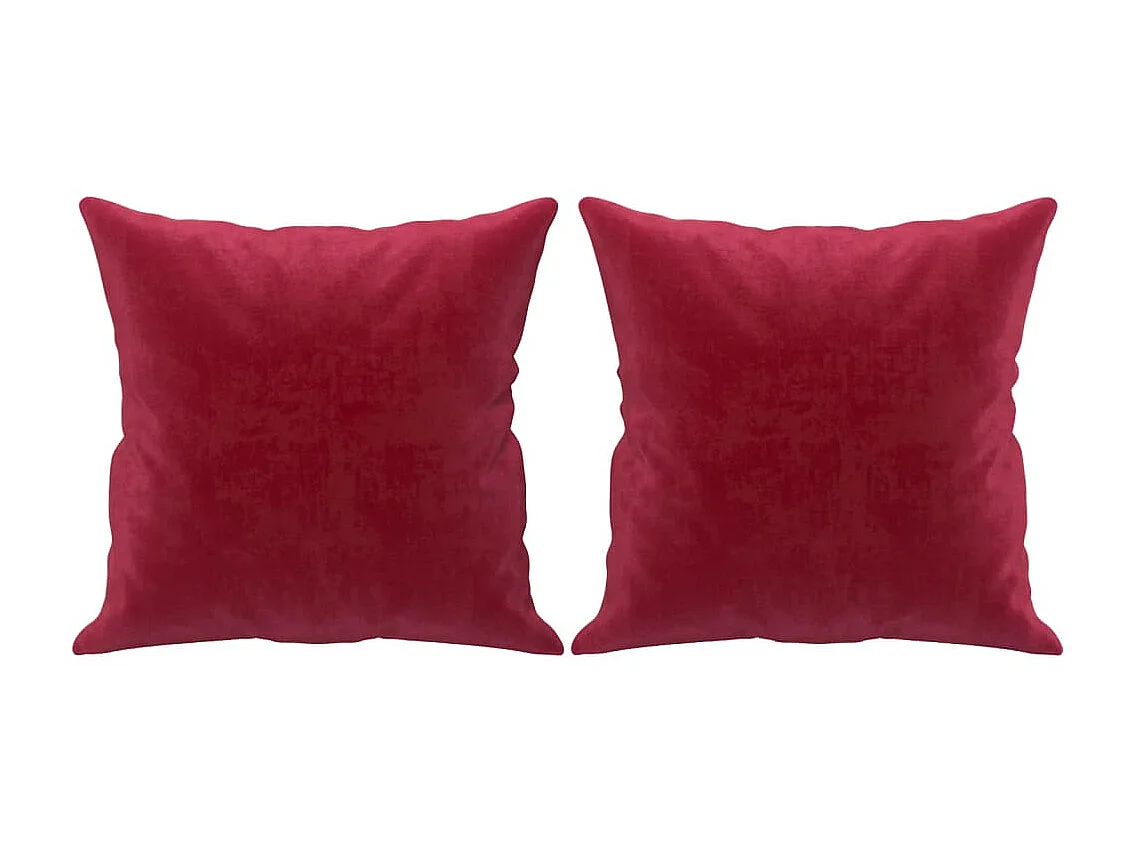 Coussins décoratifs 2 pcs Rouge bordeaux 40x40 cm Velours OFR41792