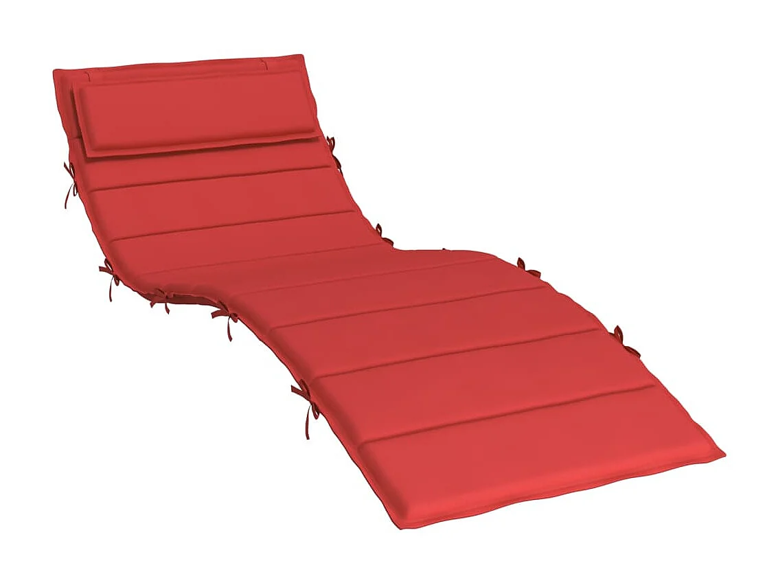 Coussin de chaise longue rouge 180x60x3 cm tissu oxford OFR30657