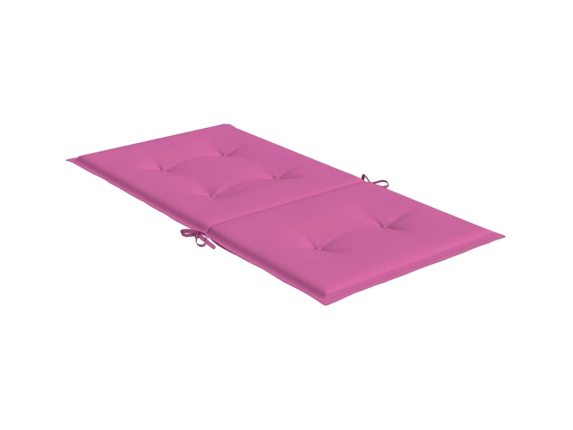 Coussins de chaise à dossier bas Lot de 2 rose tissu OFR75570