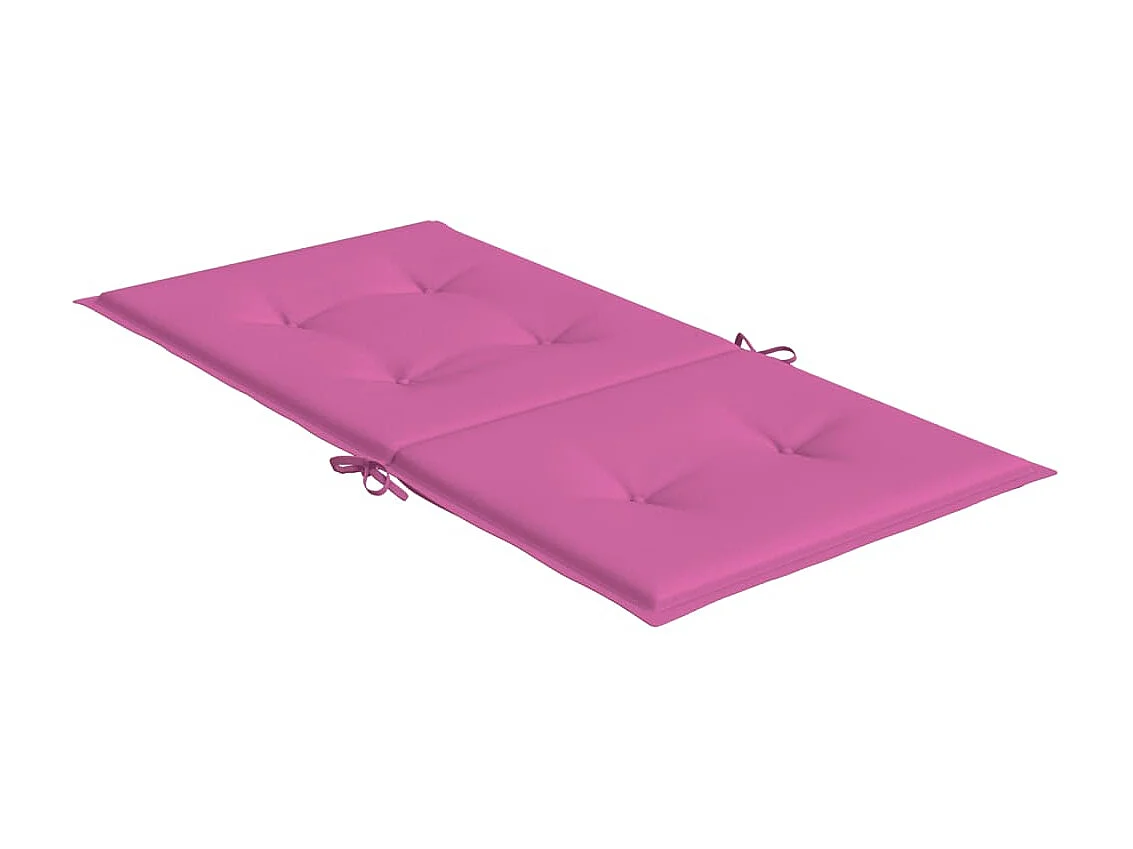 Coussins de chaise à dossier bas Lot de 2 rose tissu OFR75570