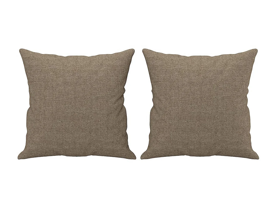 Coussins décoratifs 2 pcs Taupe 40x40 cm Tissu OFR58069