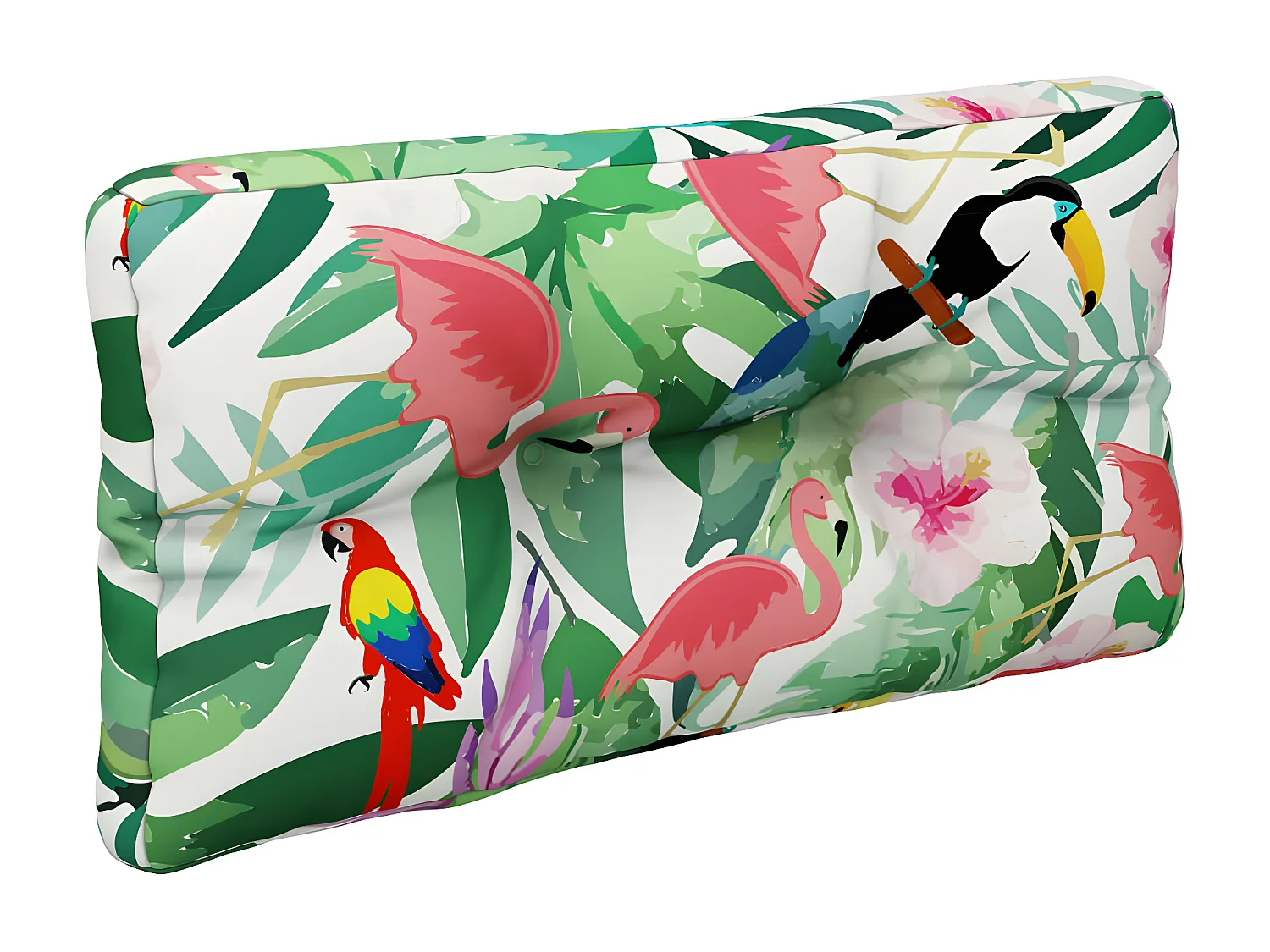 Coussin de palette multicolore 80x40x12 cm tissu OFR48745