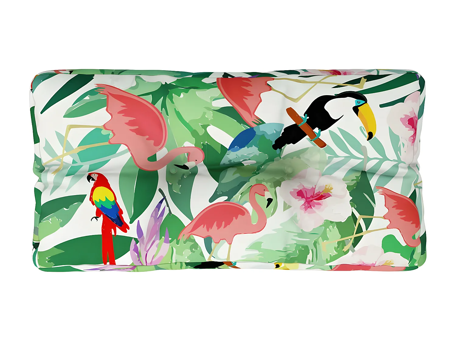 Coussin de palette multicolore 80x40x12 cm tissu OFR48745