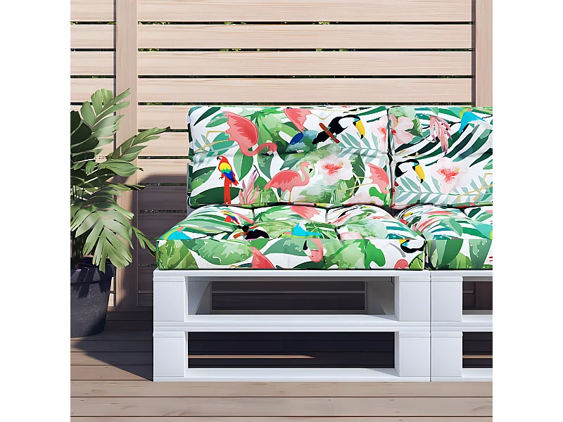 Almofadão para sofá de paletes 80x40x12 cm tecido multicolorido PT554246