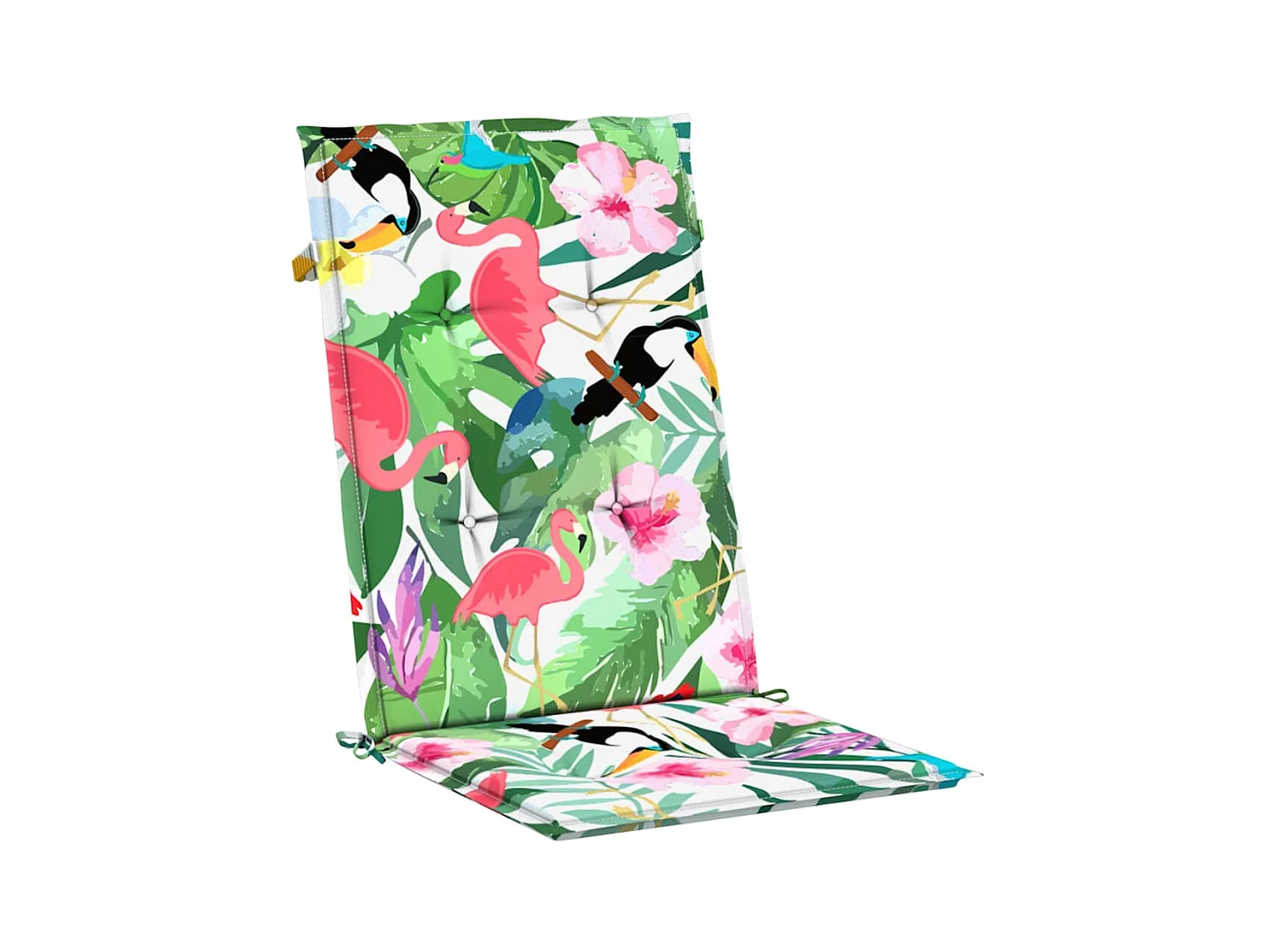 Stoelkussens 6 st hoge rug stof meerkleurig NL729957