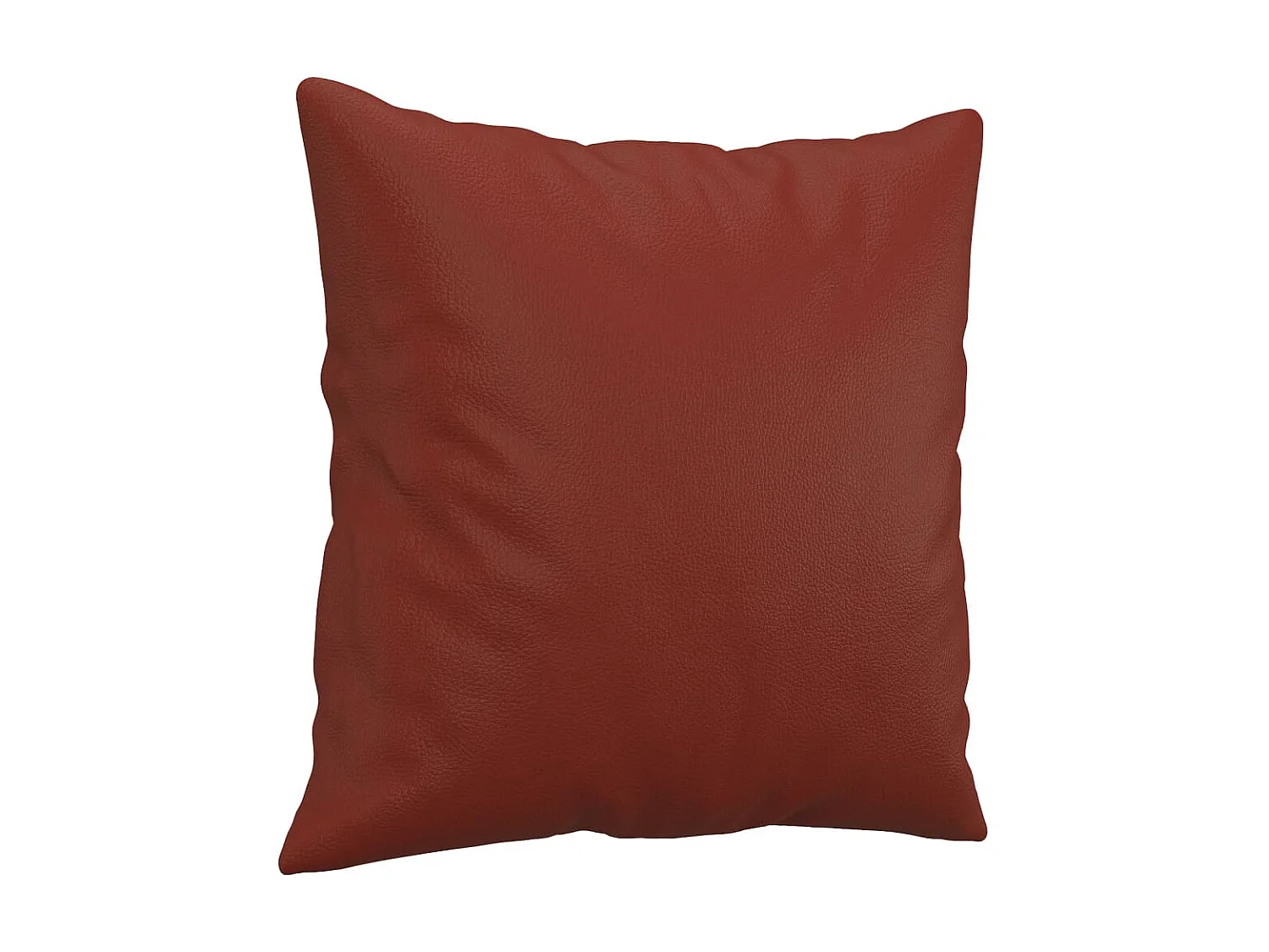 Almofadas decoração 2 pcs 40x40 cm couro artif. vermelho tinto PT224771