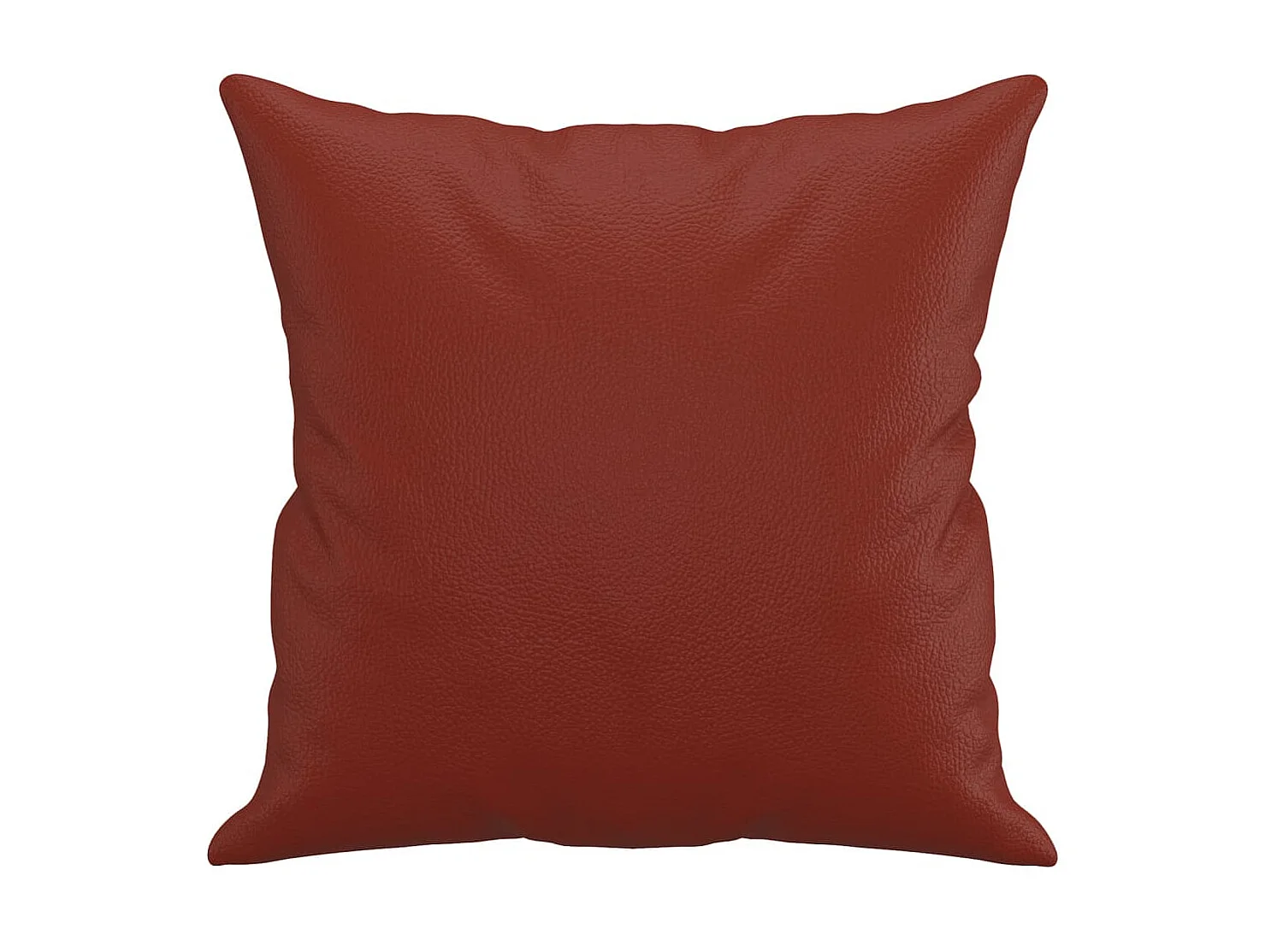 Almofadas decoração 2 pcs 40x40 cm couro artif. vermelho tinto PT224771