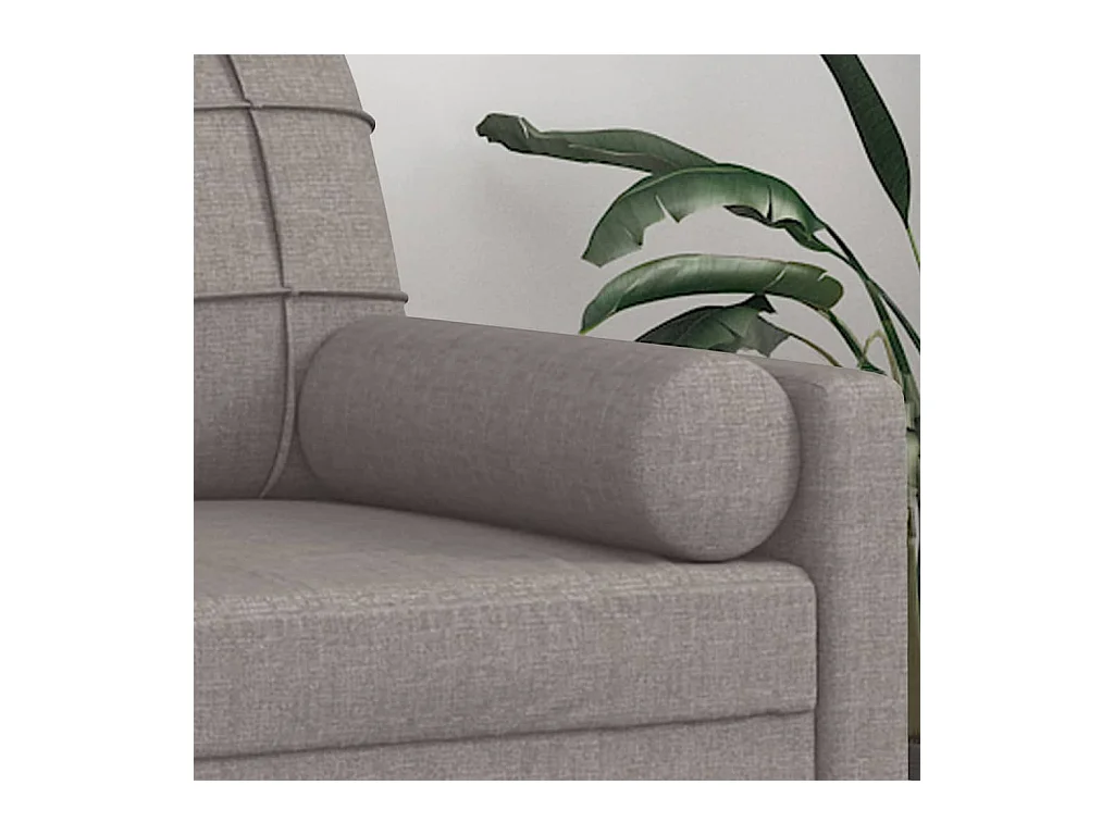 Sierkussens 2 st 15x50 cm stof taupe NL257290