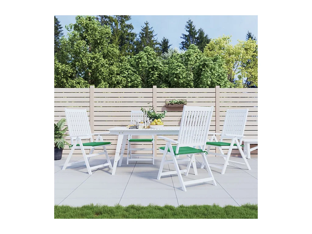 Coussins de chaise de jardin 4 pcs vert 50x50x3 cm tissu oxford OFR77402