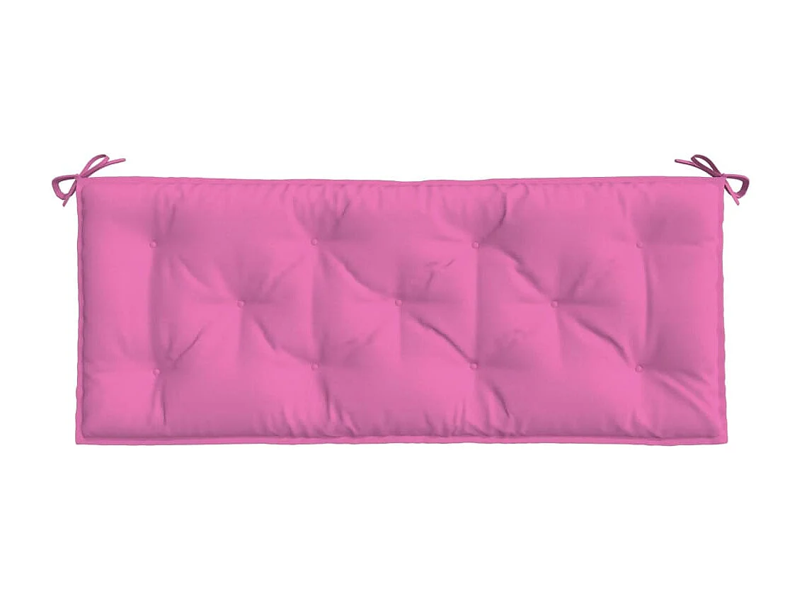 Coussins de banc de jardin Lot de 2 rose 120x50x7 cm tissu OFR32703