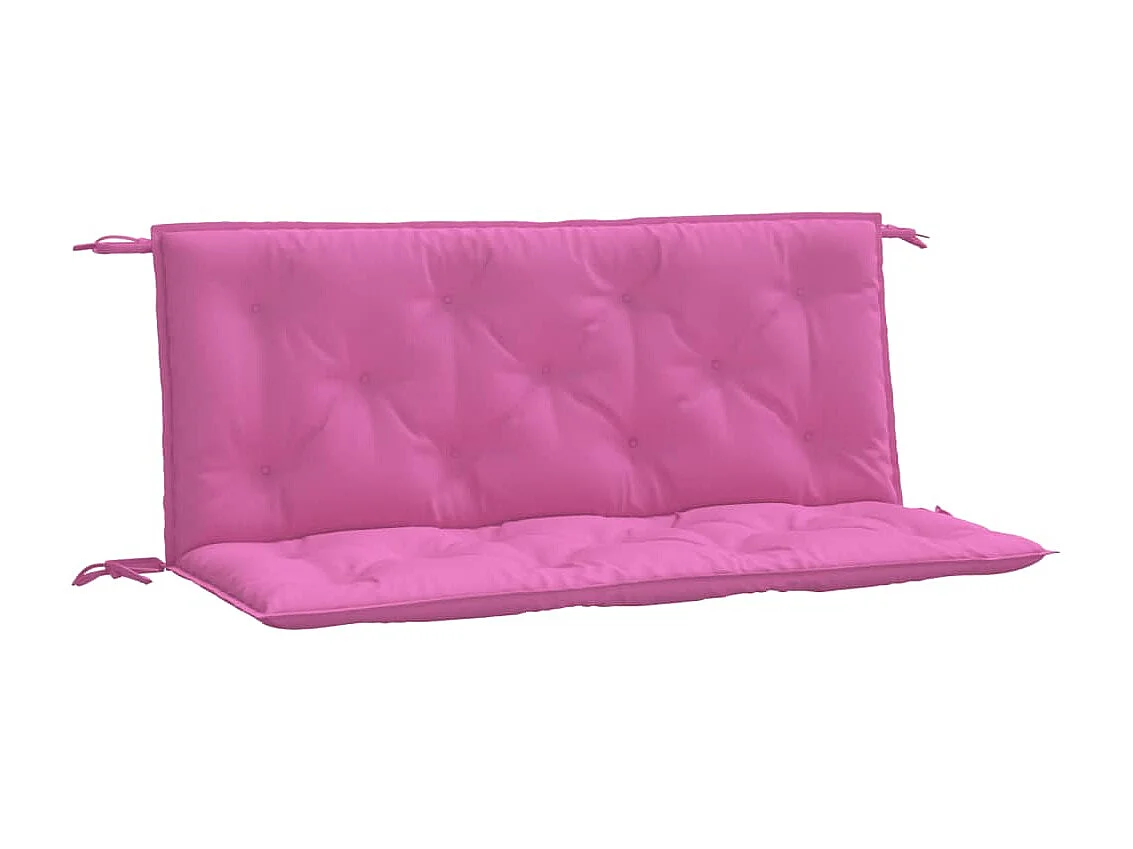 Coussins de banc de jardin Lot de 2 rose 120x50x7 cm tissu OFR32703