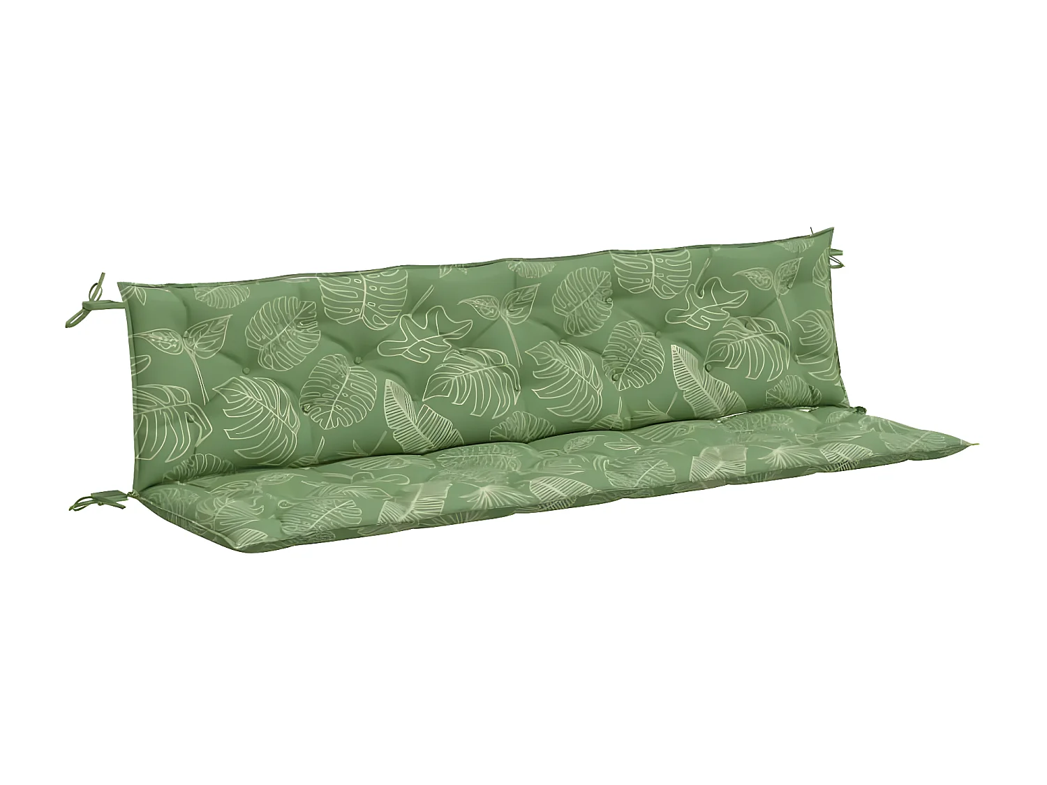Coussins de banc de jardin Lot de 2 motif de feuilles tissu OFR45081