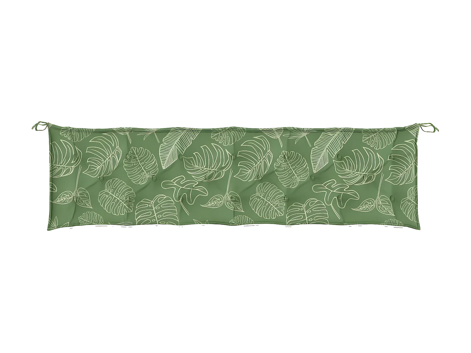 Coussins de banc de jardin Lot de 2 motif de feuilles tissu OFR45081