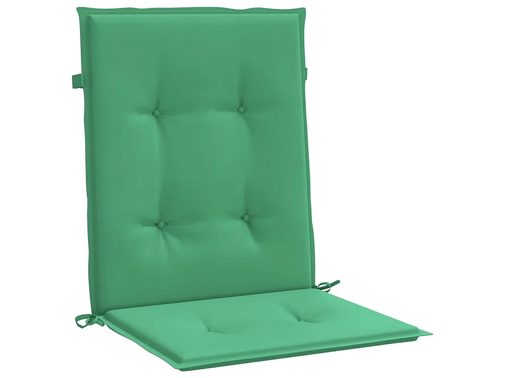 Cojín silla jardín respaldo bajo 4 uds tela Oxford verde ES726336