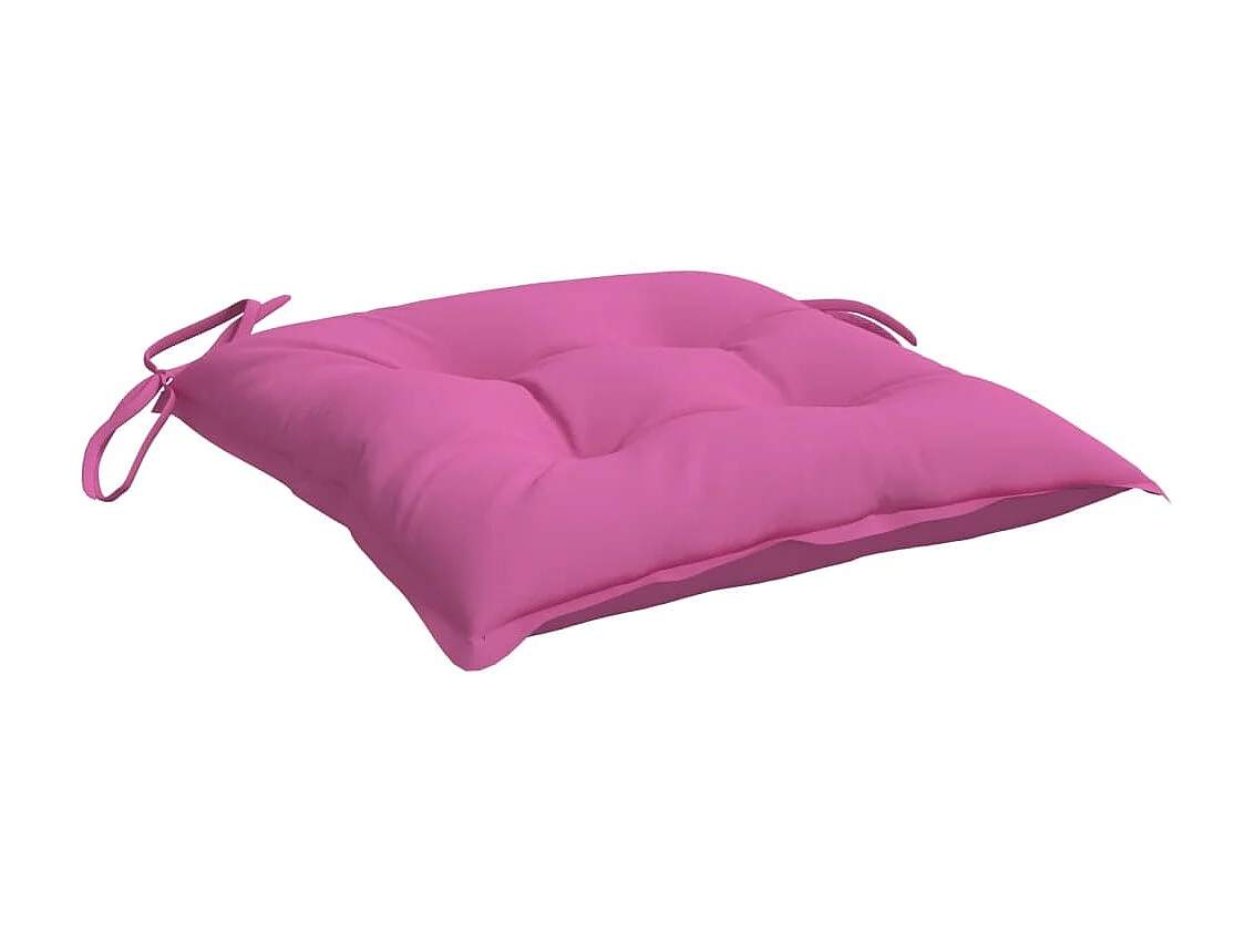 Coussins de chaise 2 pcs, Coussins de siège rose 50x50x7 cm tissu oxford KLZ34282