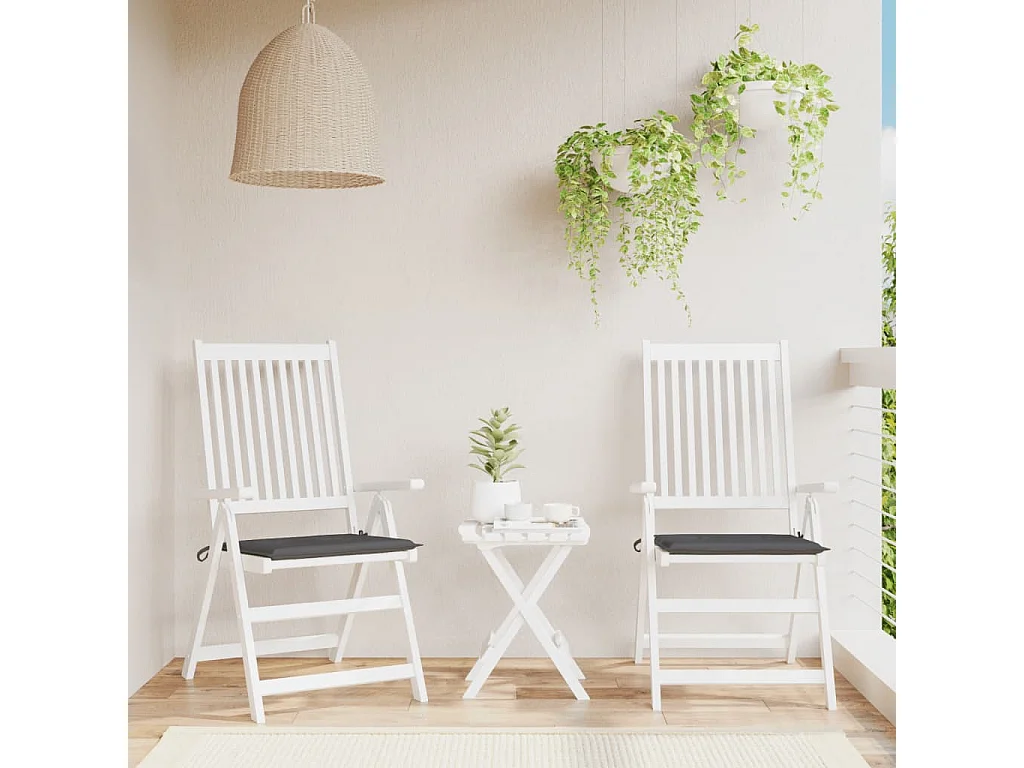 Coussins de chaise de jardin 2 pcs anthracite 40x40x3 cm OFR41154