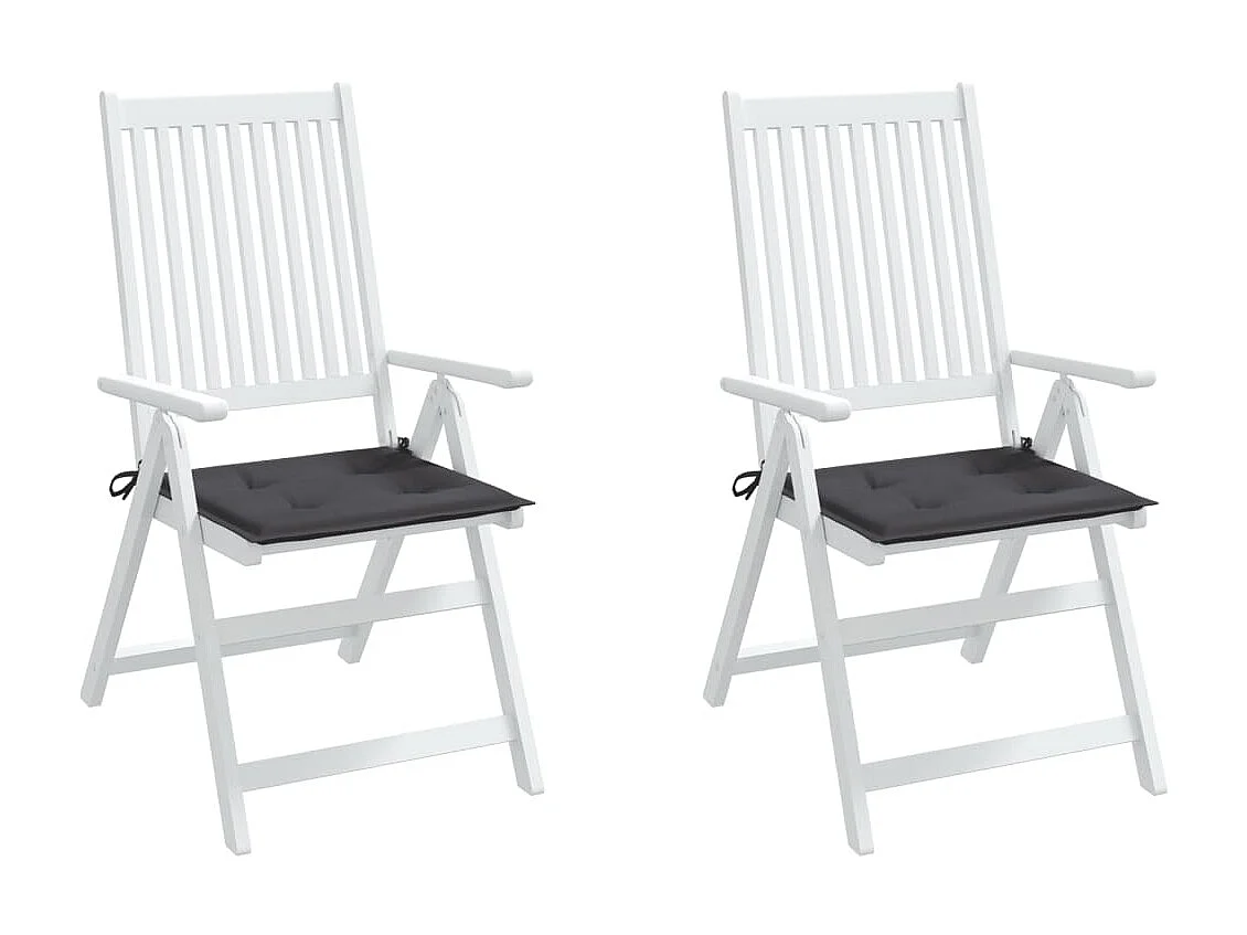 Coussins de chaise de jardin 2 pcs anthracite 40x40x3 cm OFR41154